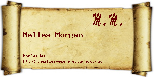 Melles Morgan névjegykártya